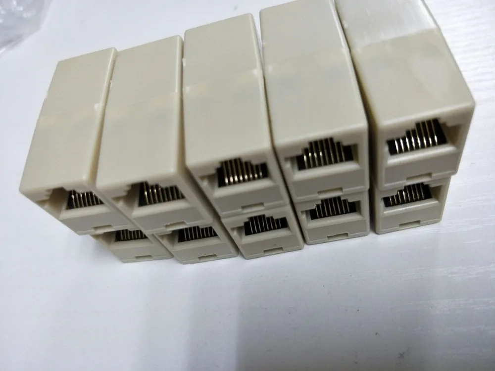 10 x RJ-45 SOCKET RJ45 Splitter Connector CAT5 CAT6 LAN Ethernet Splitter Adapter Network Modular Plug For PC Lan Cable