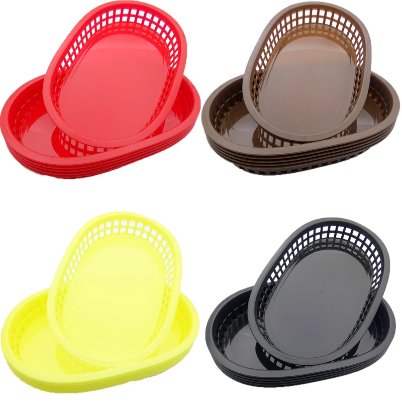 Oval Plastic Basket, Snack Dishes, French Fries Basket, Fast Food Tray, Restaurant, Home Bar, Chips Hamper Chicken Plate