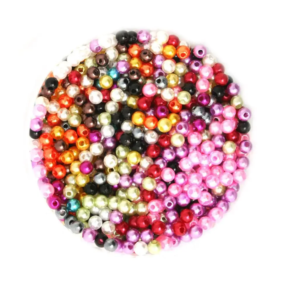 

Wholesale 4-10mm Dia. Random Mixed Colors Round Pearl Imitation Plastic Pearl Beads for You to DIY DH-BSG01