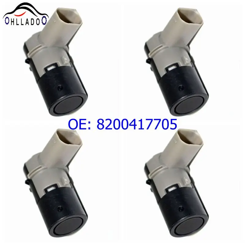 4PCS HLLADO Auto Reversing Sensor 8200417705 8200049264 PDC Parking Sensor Radar Detector For Peugeot 207 207CC Citroen C4 C5