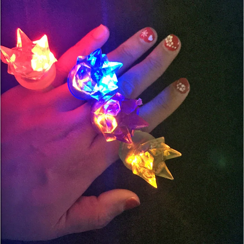 LED Party LED/Light/Flashing Finger Ring, Elastic Rubber Ring, Event Party Supplies Glow Toys Party/Wedding/Christmas products