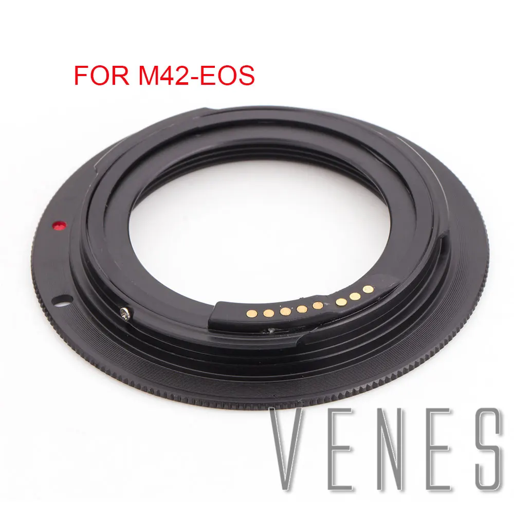 Venes For M42-EOS GE-1 AF Confirm Black Lens Mount Adapter Suit For M42 Screw Mount Lens to Canon EOS Camera 4000D/2000D/6D II