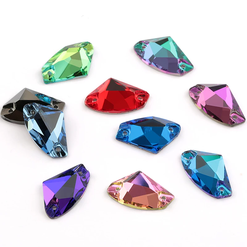 AAAAA Galactic Sewing Crystal Glass Rhinestone For Bag Clothes DIY Design Decoration 9*14/12*19/16*27mm