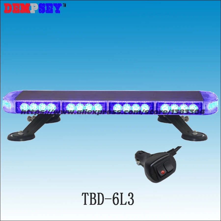 

TBD-6L3 Free shipping!High brightness GEN3 1watt LED mini lightbar,Blue emergency ambulance warning light, Car Flashing light