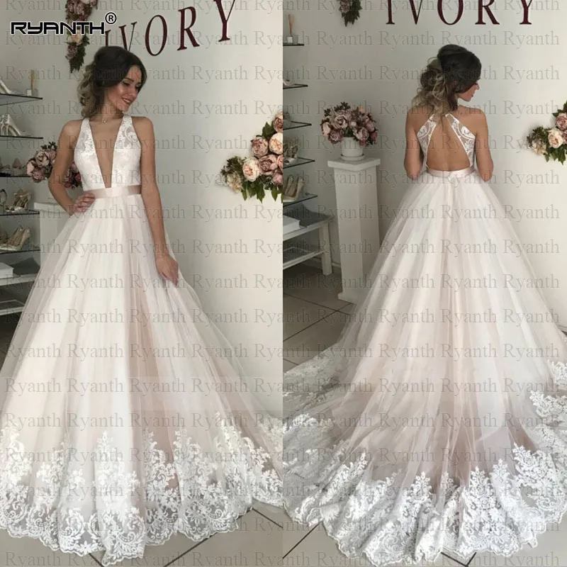 Robe de mariée dos nu, Sexy, sur mesure, nouvelle collection, été, 2019