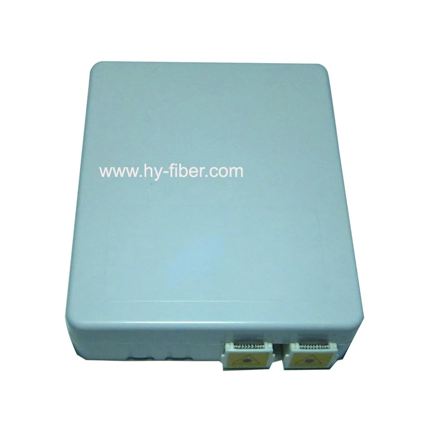 Fiber Optical Terminal Box, Distribution Box, Wall Outlet for Drop Cable Connection, 2 Core, Compact FTTH