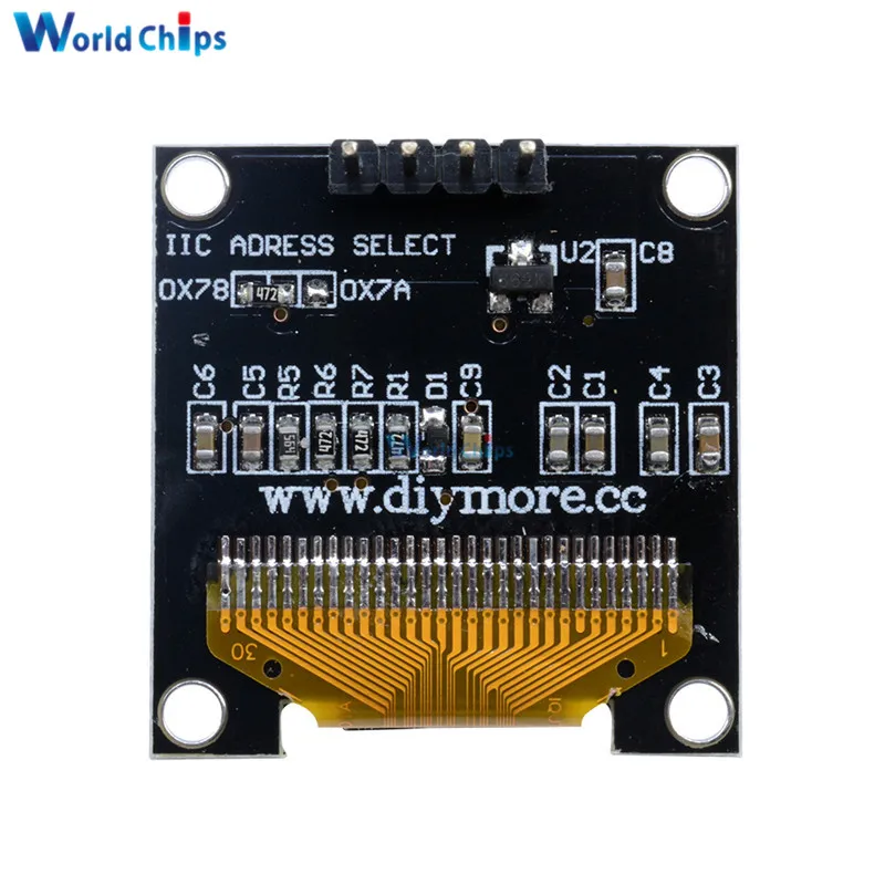 Blauwe Kleur 0.96 Inch 12864 128*64 Oled Lcd-Display Module Controller Driver Board Voor Arduino 0.96 "Iic I2c Communiceren
