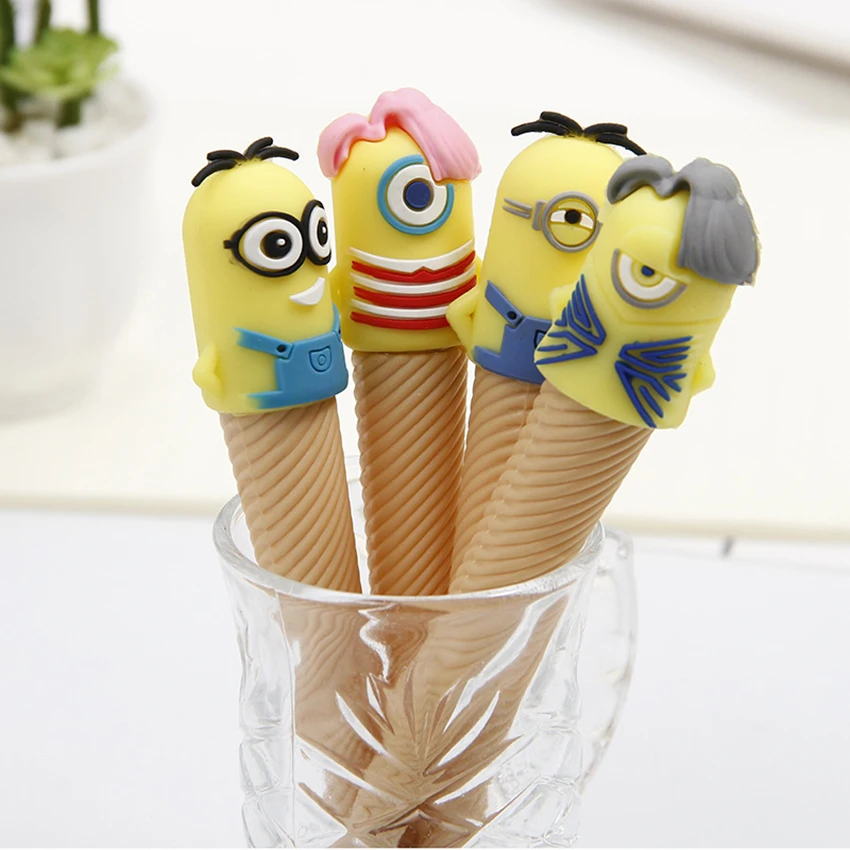 1PC yellow man Creative Ice Cream Pen Kawaii Gel Pen Material Stationery Office School Supplies Gift Random Color