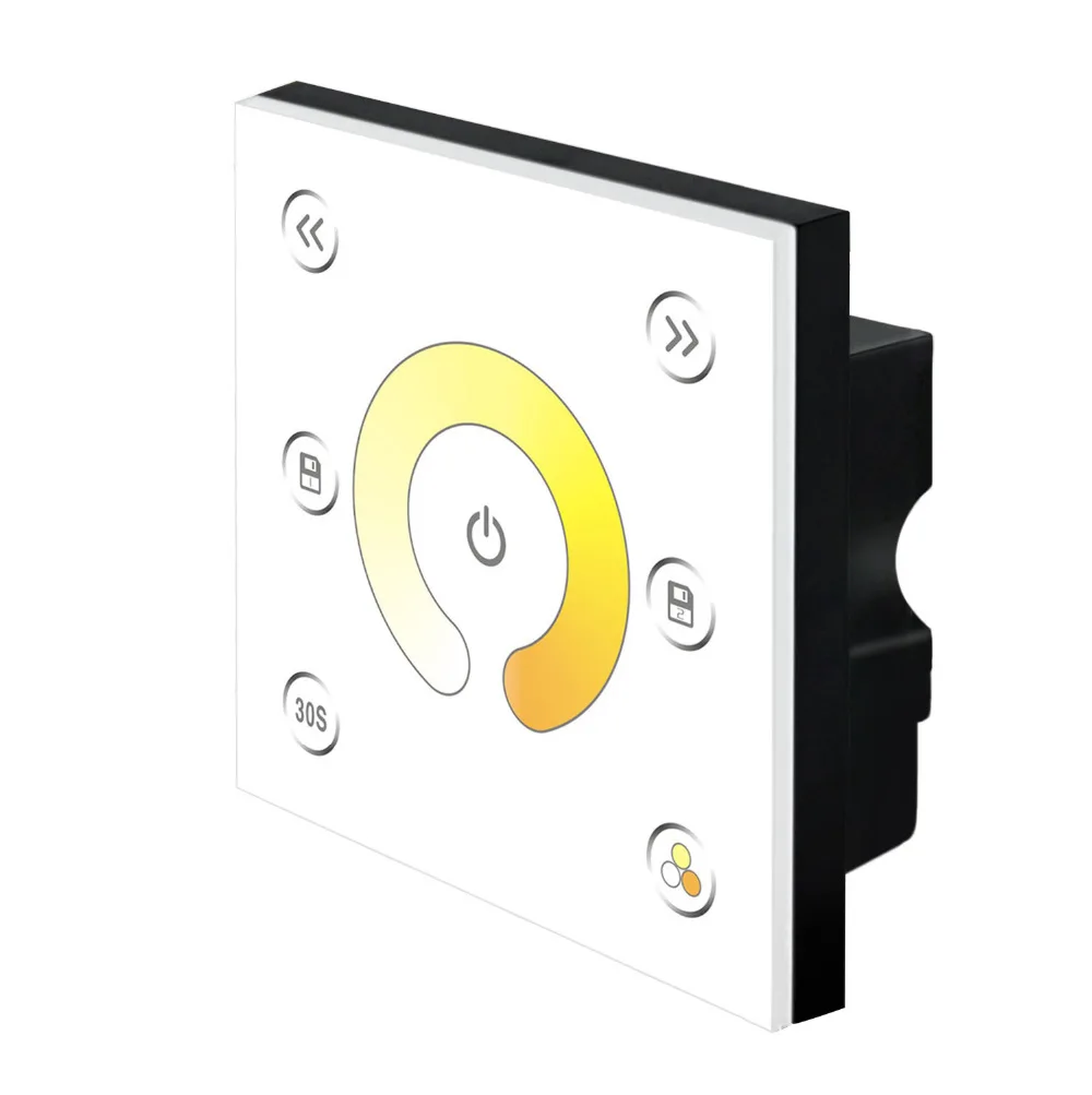 Color Temperature Controller Wall Touch Switch CCT Color Touch Panel Dimmer DC12V-24V