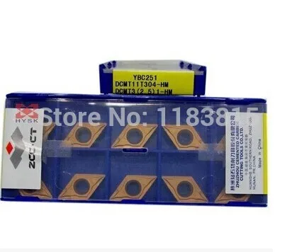 

Free shopping 10 pcs DCMT11T304 HM YBC251 cutter insert carbide cemented carbide turning tools