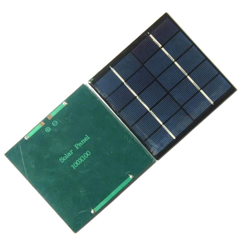 1.2W Mini Solar Panels 5V Epoxy Solar Cell Square Solar PV Module 100*100MM for DIY Solar Lighting System and Toys 5PCS