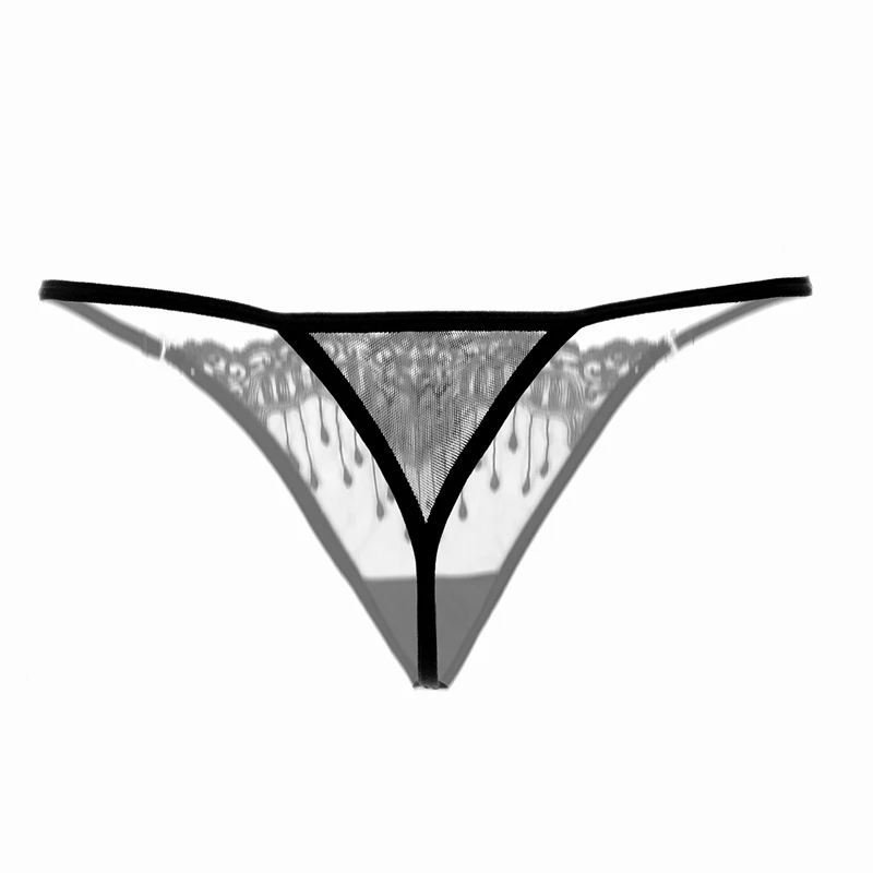 Hot ! Sexy Lady Panties Thong Embroidery Transparent G String Sexy Women Underwear Seamless Sexy Panty Female Underpants T-back