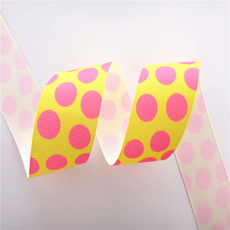 1,5" 38 mm 10 Yards Grossegrainbänder mit Polka-Dot-Muster, DIY-Material für handgemachte Haarschleifen, MD19012601 – Detail 15