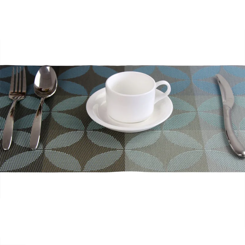 TUUTH 4Pcs/set Dinner Placemat Pvc Dining Table Mat Teslin 45*30CM Coasters Waterproof Table Decor Cloth Slip-Resistant Pad