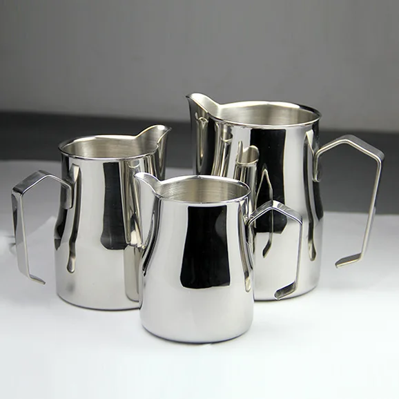 

FeiC 1pc 350ml/550ml/750ml Motta style Stainless Steel Milk Pitcher/Jug Milk Foaming Jug/Non-stick coatin for Barista latte art