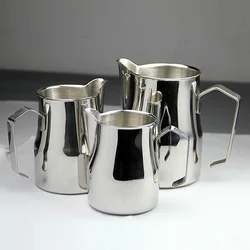 FeiC 1pc 350ml/550ml/750ml Motta style  Stainless Steel Milk Pitcher/Jug Milk Foaming Jug/Non-stick coatin for Barista latte art