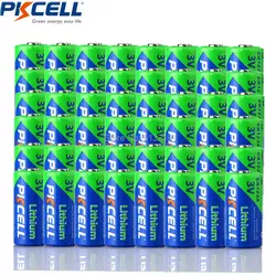 48pcs PKCELL CR123A Primary Lithium Battery CR123 CR 123 123A 16340 1500mAh 3V Batteries With PTC Protected For Camera