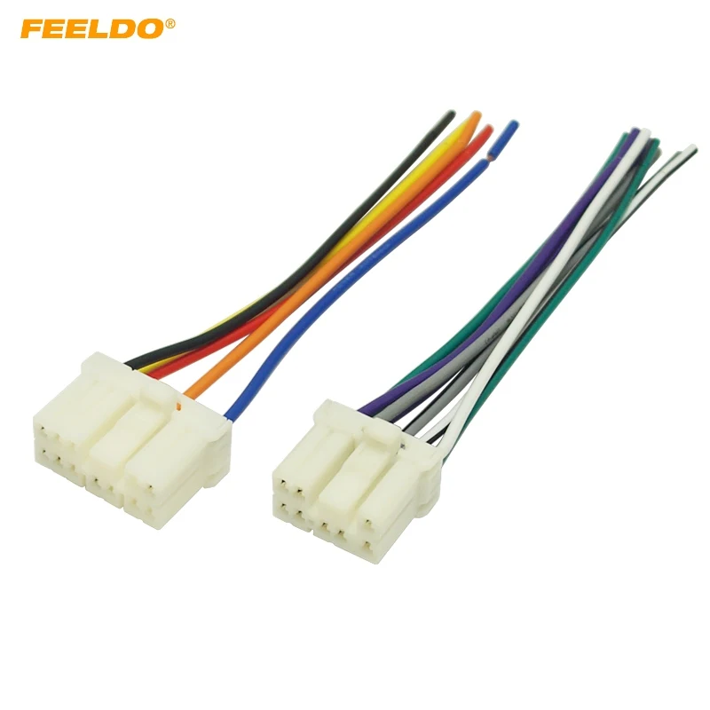 

FEELDO Car Radio Audio Wire Harness Aapter Male Plug for Geely Emgrand Primal Suzuki Stereo Speaker Cable #HQ4213