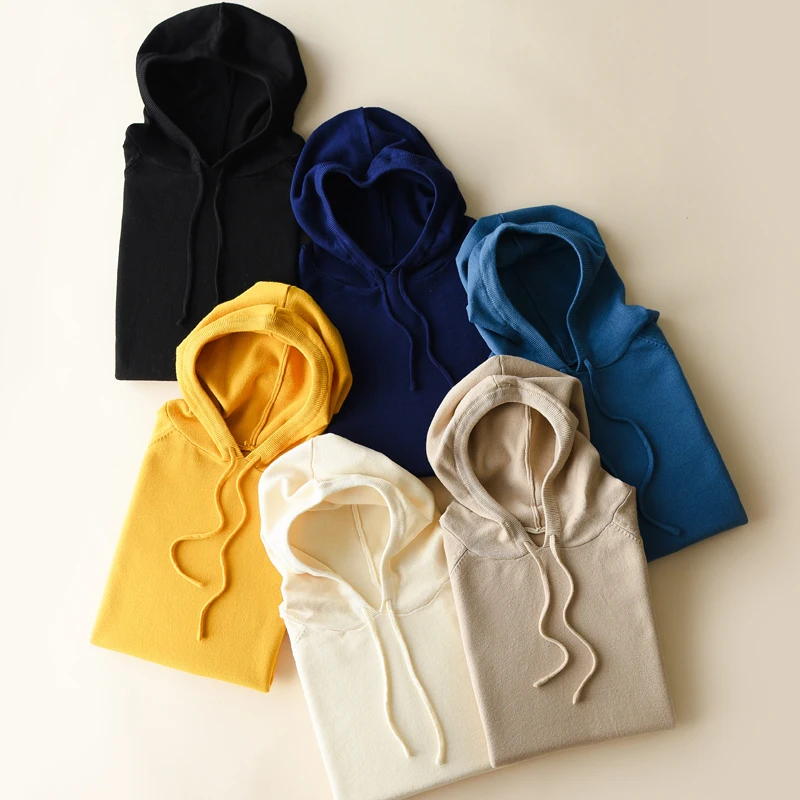 Autumn Winter New Cashmere Sweater Women Hooded Collar Knitted Pullover women sweater fashion sweaters women tops