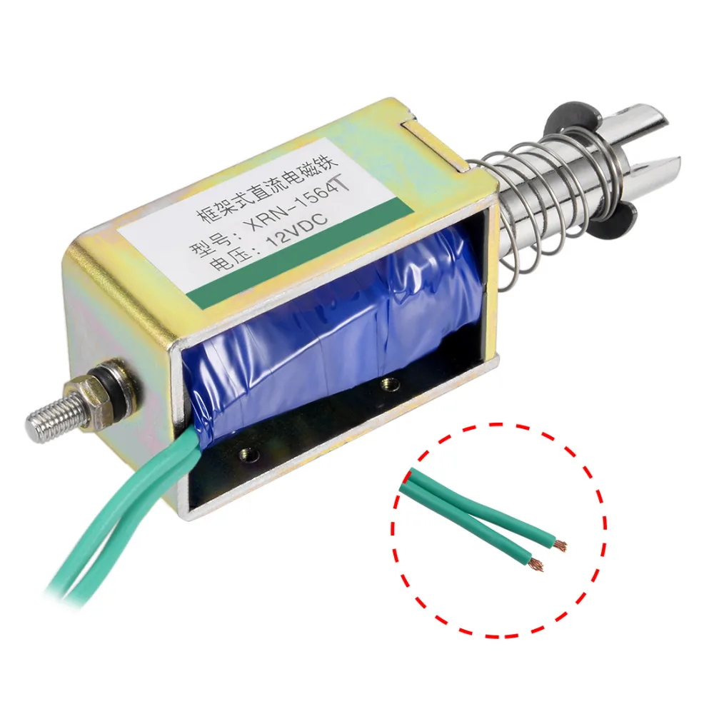 Uxcell 15N 55N 60N Mini Electromagnet Solenoid 12V 24V Magnetic Solenoid 10mm Travel Push Pull Type Open Frame Electric Magnet