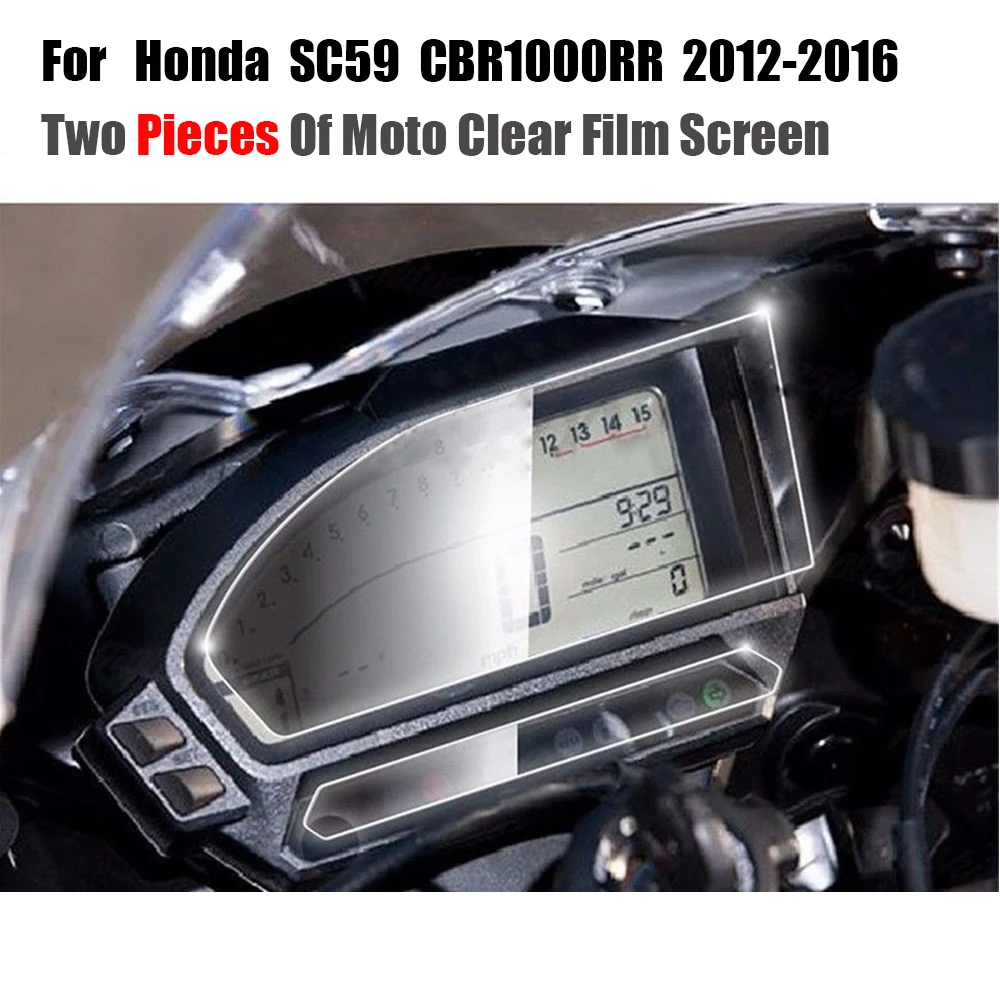 

JMCRider Two Pieces In One Parcel For Honda CBR1000RR CBR 1000 RR 2012-2016 Cluster Scratch Protection Film Screen Protector