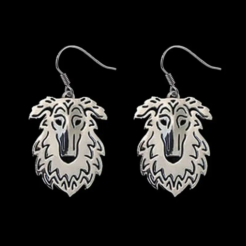 New Style Alloy Animal Earrings Women Borzoi Jewelry Dog Earrings