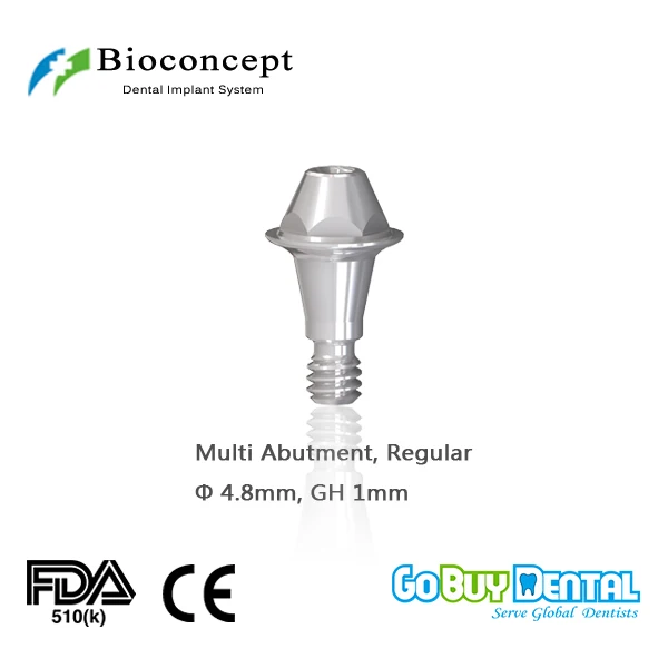 

Bioconcept Hexagon Regular Multi abutment φ4.8mm, Straight, gingival height 1mm(337070)