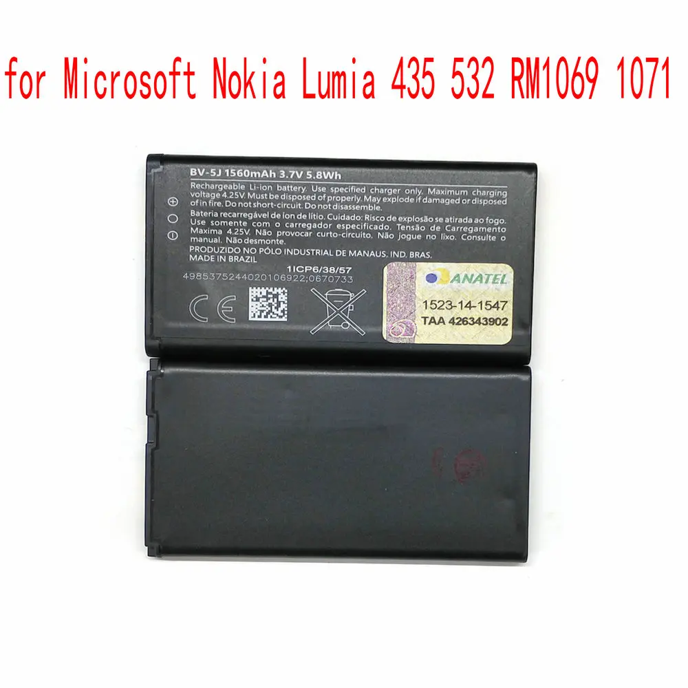 

Original BV-5J 1560mAh Battery For Microsoft Nokia Lumia 435 532 RM1069 1071 BV5J Mobile Phone