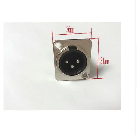 wholesale 500 pcs metal XLR 3-Pin male Chassis Panel Mounted Socket Connector-5140-3