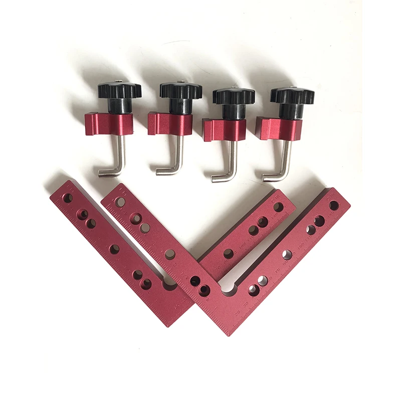 Aluminum Square Right Angle 90 Degree L-shaped Auxiliary Fixture Positioning Panel Fixing Clip Woodworking Carpenter Tools