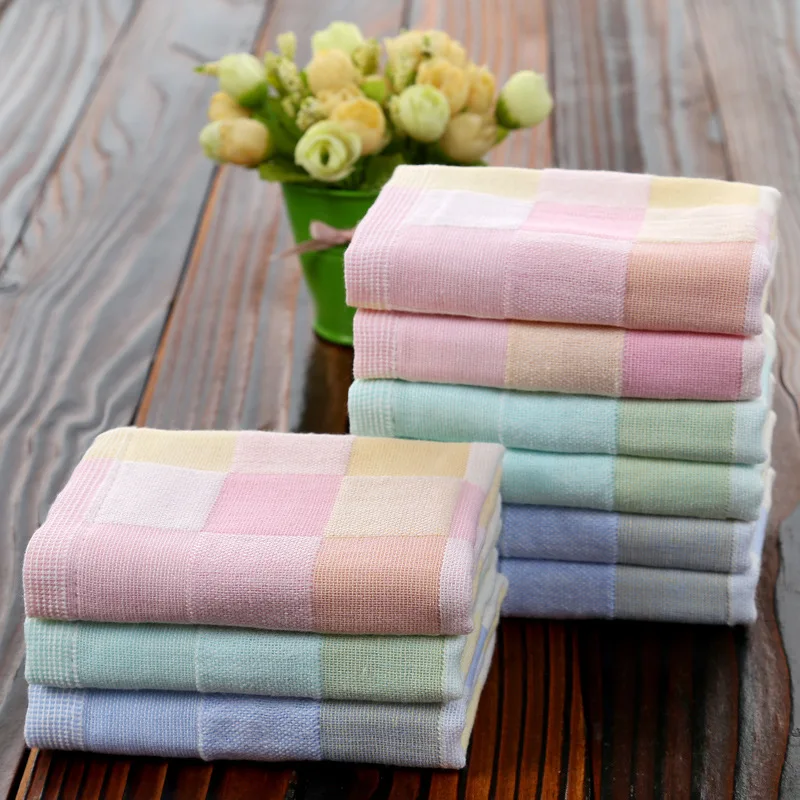 Hand Towel for Kids, 100% Pure Cotton, Gauze Free, Face Towel, Home Cleaning, Baby, High Quality, Wholesale, 27x50cm