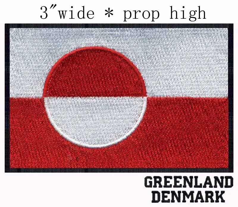 Greenland, Denmark Flag embroidery patch 3