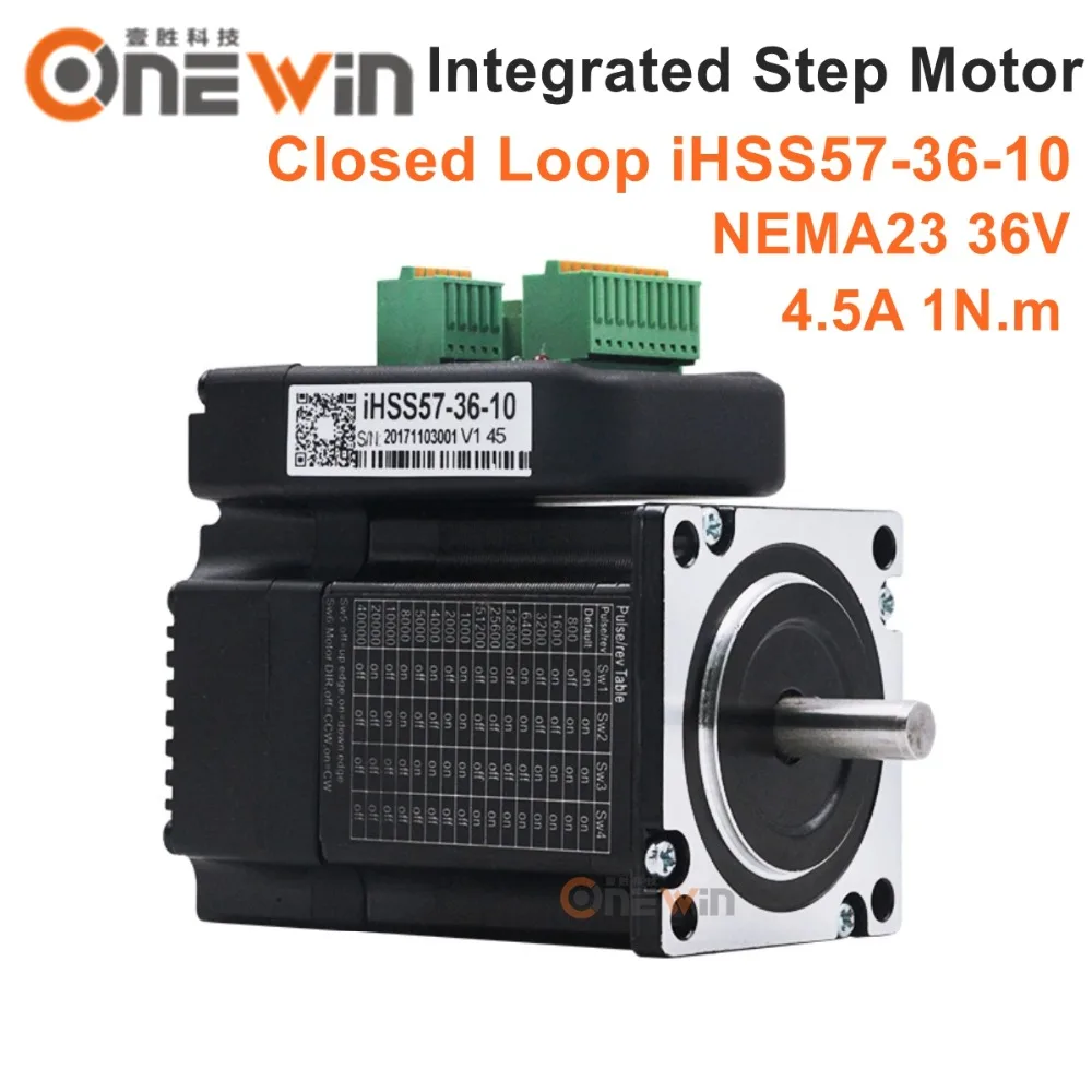NEMA23 Integrated Closed Loop Stepper Motor 36V 4.5A 1Nm 142oz.in iHSS57-36-10