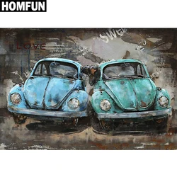 HOMFUN punta quadra/rotonda 5D pittura diamante fai da te 