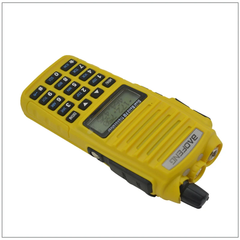 Baofeng-walkie-talkie portátil, Radio UV-82 de Color amarillo de doble banda, VHF/ UHF, transceptor de Radio Ham, Baofeng UV82 w, auricular gratis