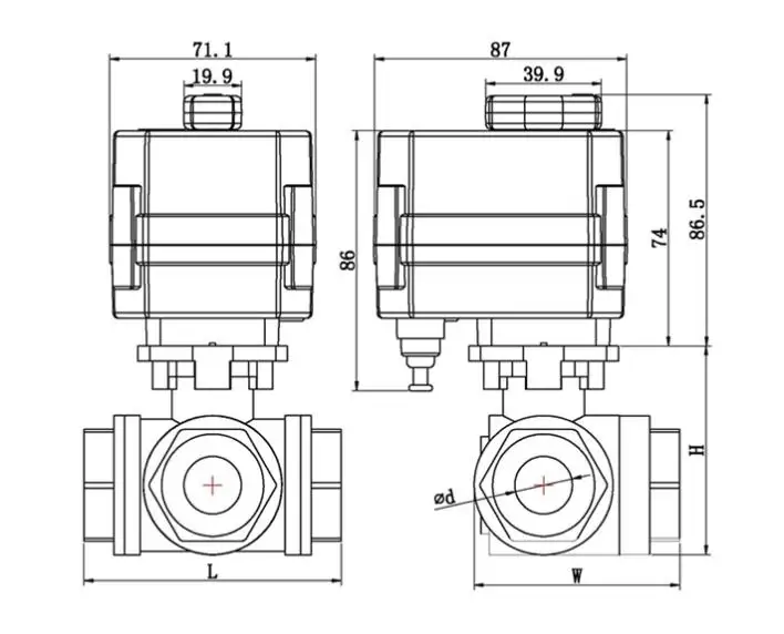 DN15 DN20 DN25 DN32 DN40 DN50 electric stainless steel ball valve DC5V DC12V DC24V AC220 motorized ball valve