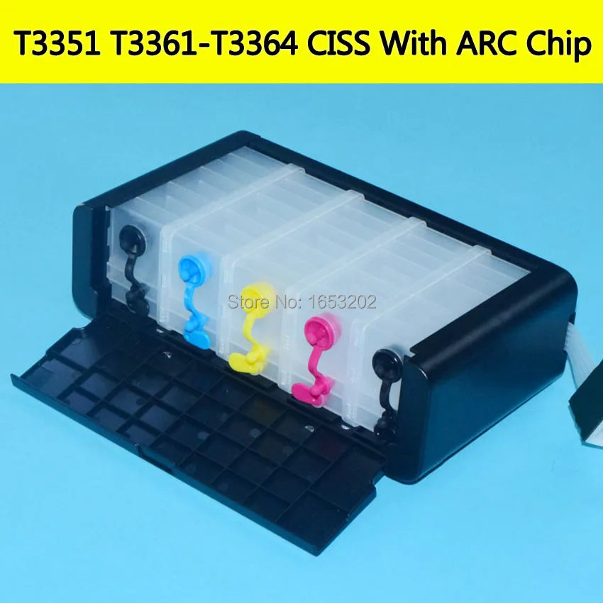 33XL T33 T3361-T3364 Auto Reset Chip Continuous Ink Supply System For EPSON XP 530 640 645 635 630 540 830 900 XP7100 Ciss