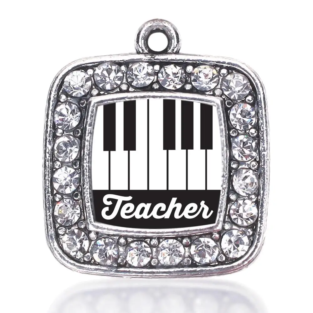 PINK CAMERA  PING PONG PICKLEBALL PIANO TEACHER SQUARE CHARM