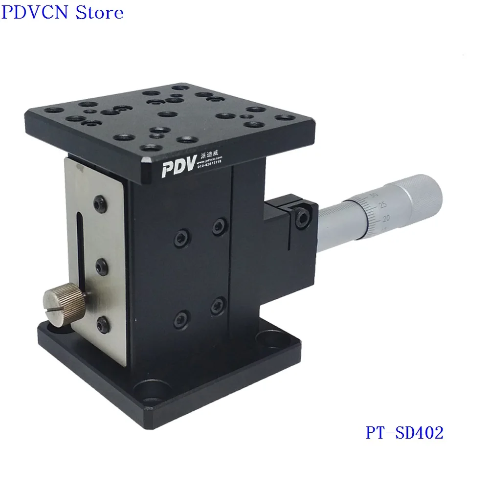 PT-SD402 Z-As Manual Lab Jack, Nauwkeurige Handmatige Lift, Lift, Optische Sliding Lift, 25 Mm Reizen Lineaire Tafel