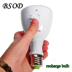 BSOD Multi-functionnal Emergenza A LED Lampadina AC85-265V Ricaricabile Lampada Magica E27 Torcia Elettrica per La Casa Illuminazione Interna Bianco