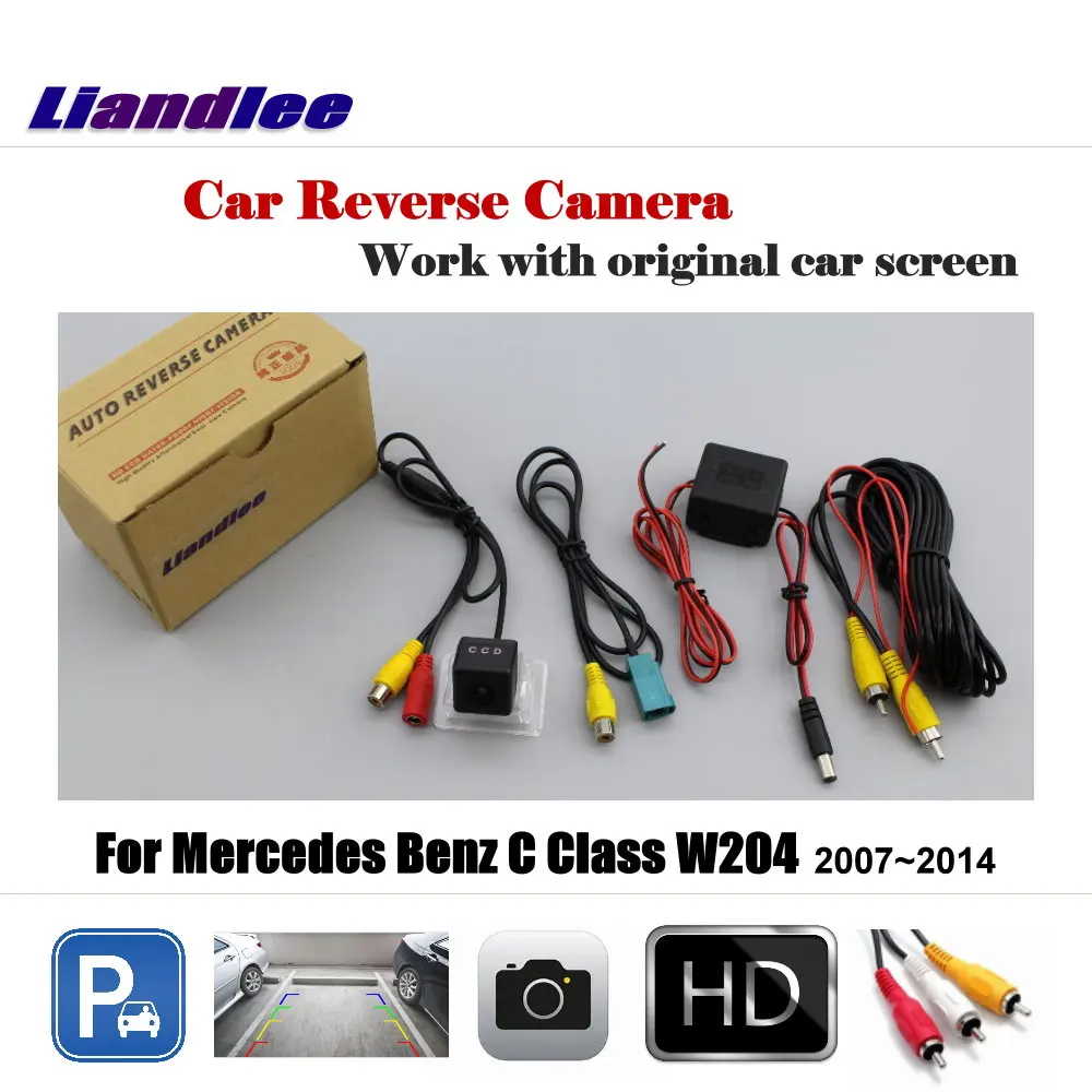 For Mercedes Benz C Class W204 2007-2014 Car Reverse Rearview Camera AUTO HD CCD NTSC OEM CAM With RCA Adapter