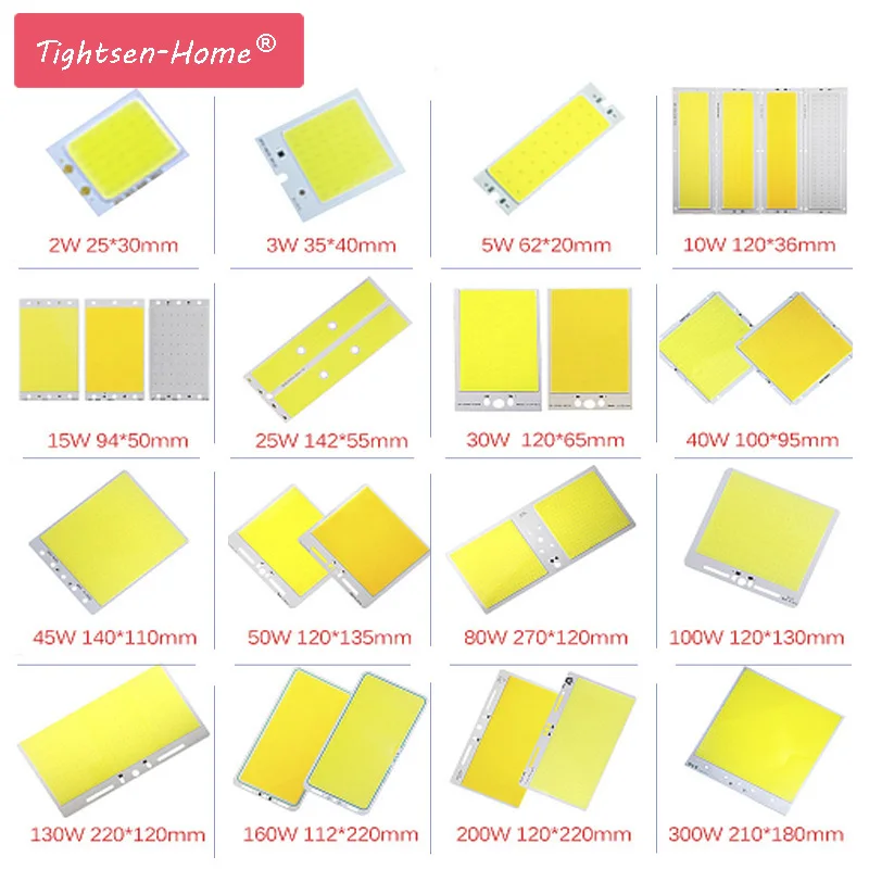 Promotion！12V led Plate light cob strip lamp On Board 2w-300w diode cob for DIY bulb cob led strip chip led Lighting Source