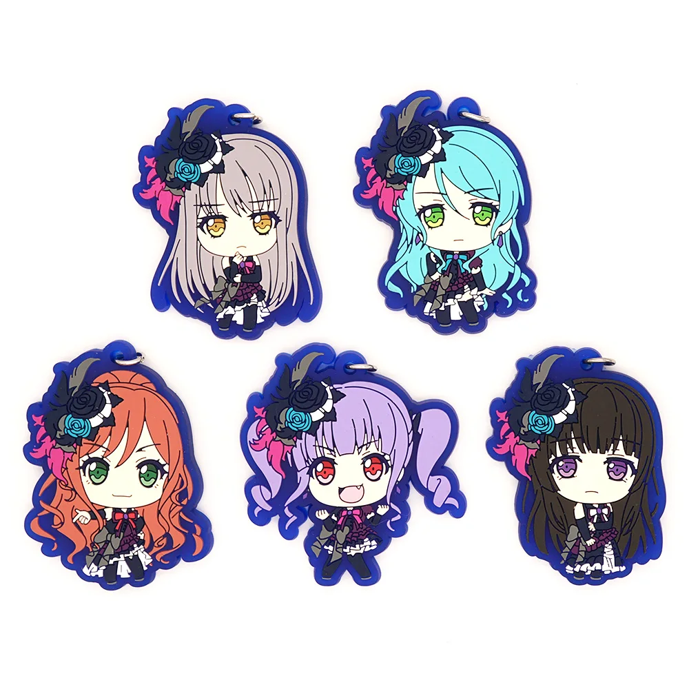 Bang Dream!  Roselia Anime Game Imai Lisa Hikawa Sayo Udagawa Ako Minato Yukina Shirokane Rinko Rubber Strap Keychain