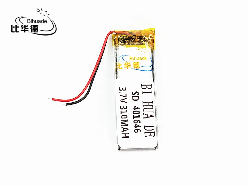 3.7V,310mAH,[401646] PLIB; polymer lithium ion / Li-ion battery for GPS,mp3,mp4,mp5,dvd,bluetooth,model toy