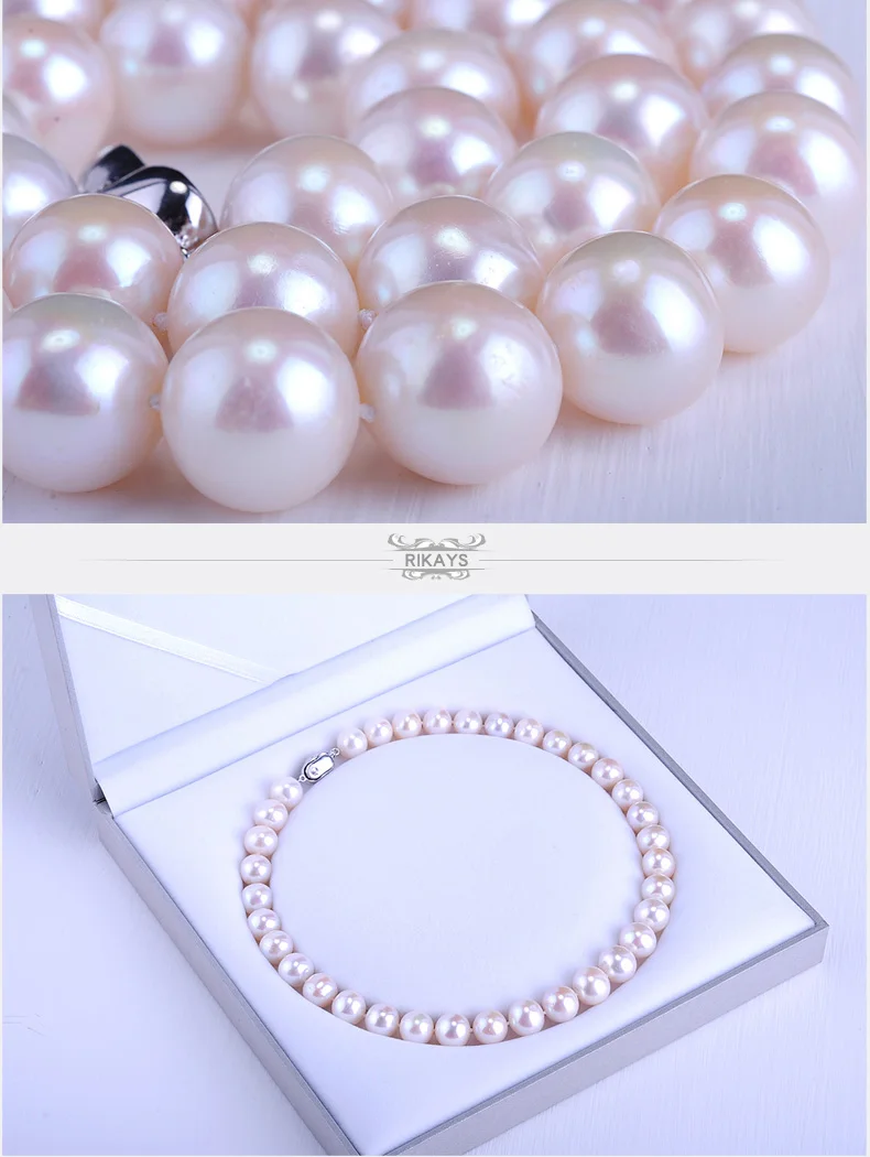 

women gift word Jewelry Silver Clasp 17INCH AAAA 10-11mm Natural south sea genuine WHITE round pearl necklace