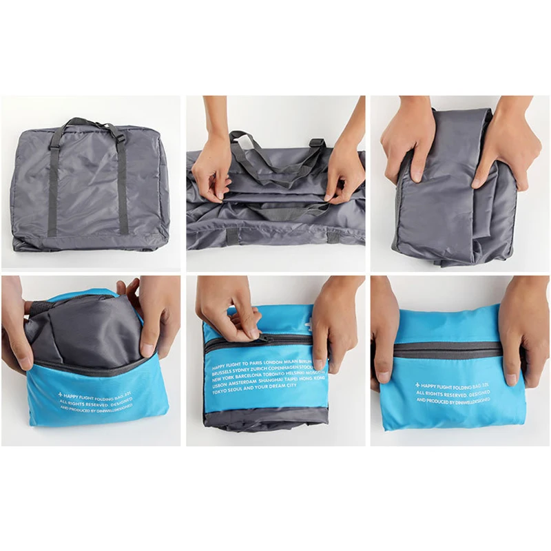 Bolsa de viaje de nailon para hombre y mujer, cubos de embalaje de gran capacidad, plegable, para equipaje, X030