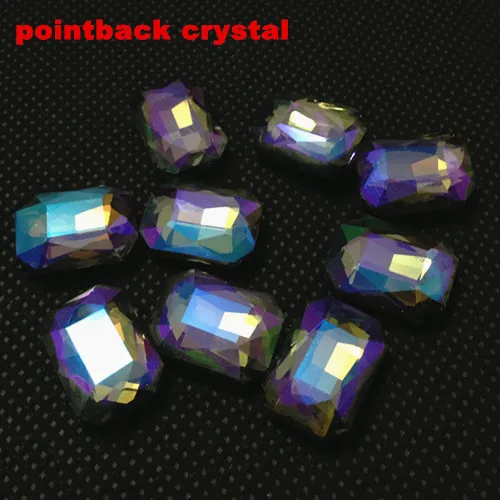 Clear Grey AB Color Rectangle Shape Glass Crystal Pointback Fancy Stone 10x14mm 13x18mm 18x25mm 18x27mm, 8x10mm