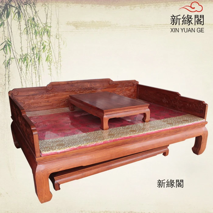 Dongyang Ocean bed mahogany wood mahogany rosewood kang foot Ocean Ocean bed couch Furniture Set