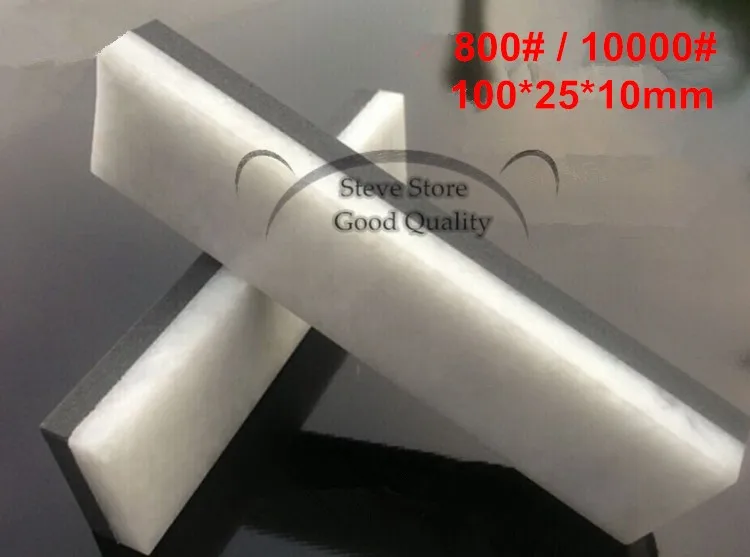 

BNBS 2023 Новое поступление двухсторонний 10000 # Белый Агат 800 # карбидный борный камень для заточки ножей 100*25*10 мм