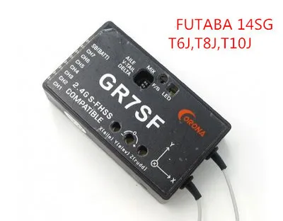 

CORONA 2.4 7CH GR7SF S-FHSS receiver buil in Gyro Compatible with FUTABA T6J T8J 10J T14SG